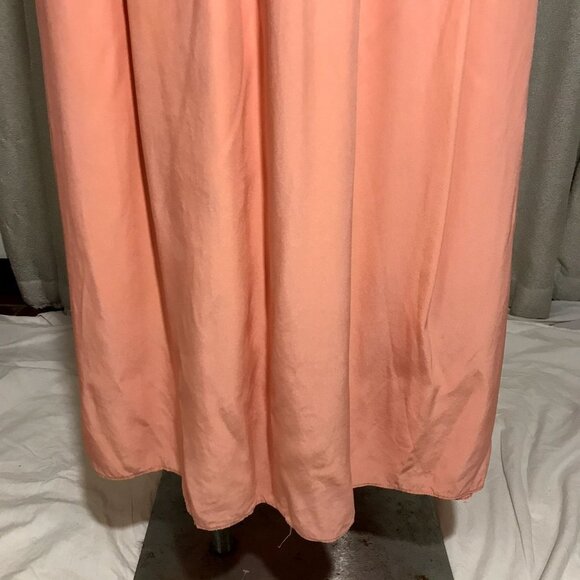 Parker 'Bayou' Strapless Silk Gown / Maxi Dress Coral Pink Small - Picture 11 of 16